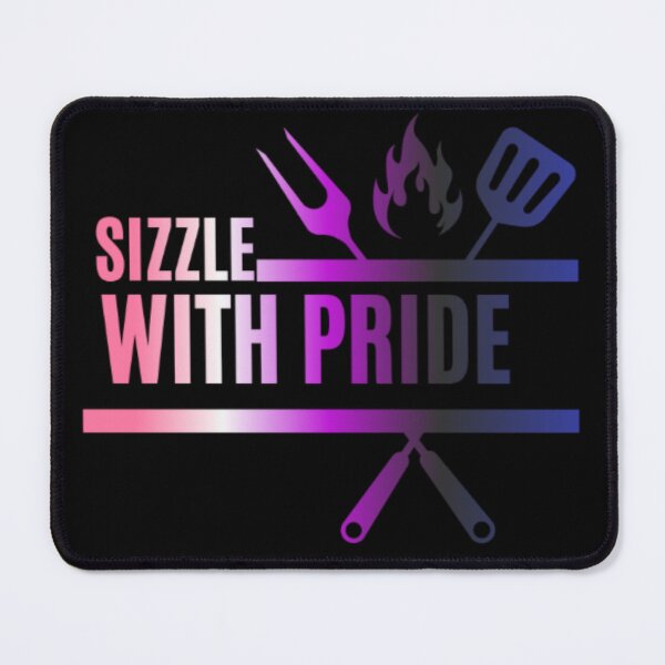 Item preview, Sizzle With Pride, Genderfluid pride flag graphic, BBQ Rainbow Graphic, BBQ, Outdoors, Summer, Party, LGBTQ, BBQ Grill, BBQ Foodie, Funny BBQ Slogan, Funny, Humor, designed and sold by PrideBeProud.