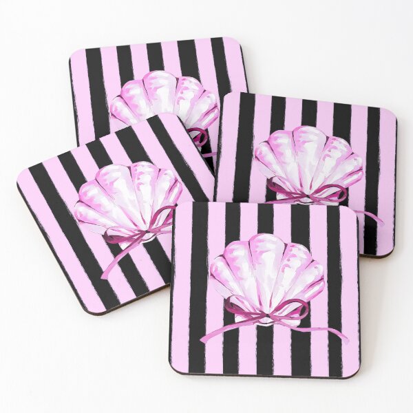 Item preview, Pretty Pink Seashell with Bow | Summer Beach Vibes Aesthetic Design designed and sold by Ela-graphicwiz.