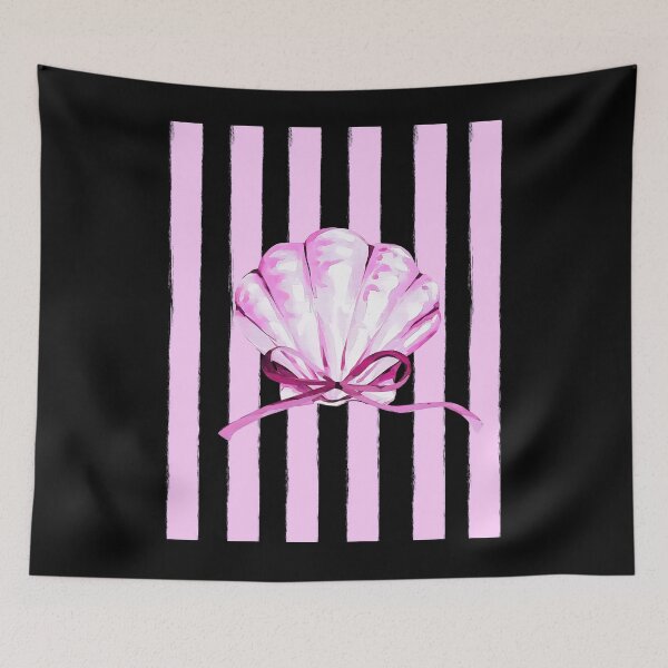 Item preview, Pretty Pink Seashell with Bow | Summer Beach Vibes Aesthetic Design designed and sold by Ela-graphicwiz.