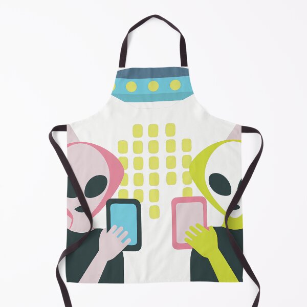 Item preview, Aliens Using Smartphones Under UFOs designed and sold by ART ATTACK ZONE.