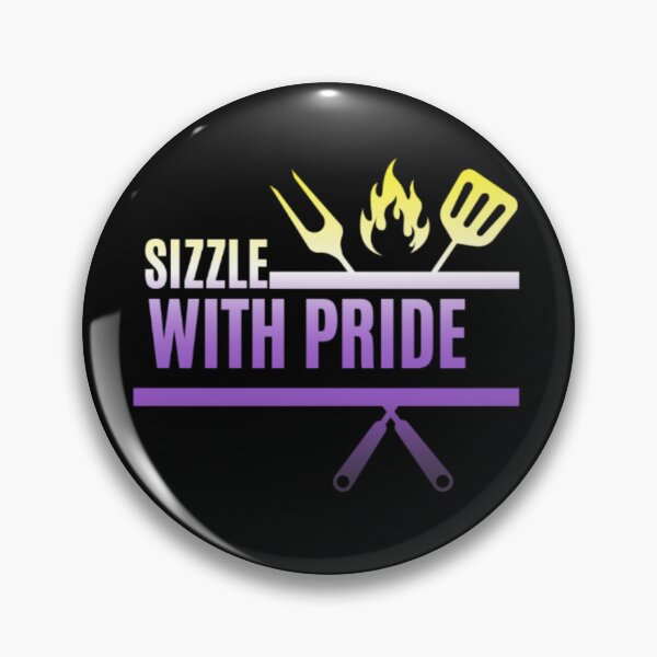 Item preview, Sizzle With Pride, Nonbinary pride flag graphic, BBQ Rainbow Graphic, BBQ, Outdoors, Summer, Party, LGBTQ, BBQ Grill, BBQ Foodie, Funny BBQ Slogan, Funny, Humor, designed and sold by PrideBeProud.