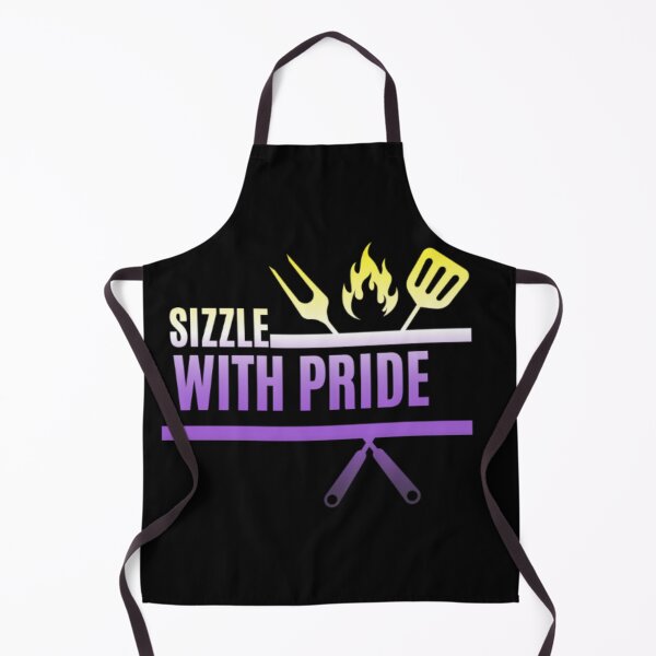 Item preview, Sizzle With Pride, Nonbinary pride flag graphic, BBQ Rainbow Graphic, BBQ, Outdoors, Summer, Party, LGBTQ, BBQ Grill, BBQ Foodie, Funny BBQ Slogan, Funny, Humor, designed and sold by PrideBeProud.