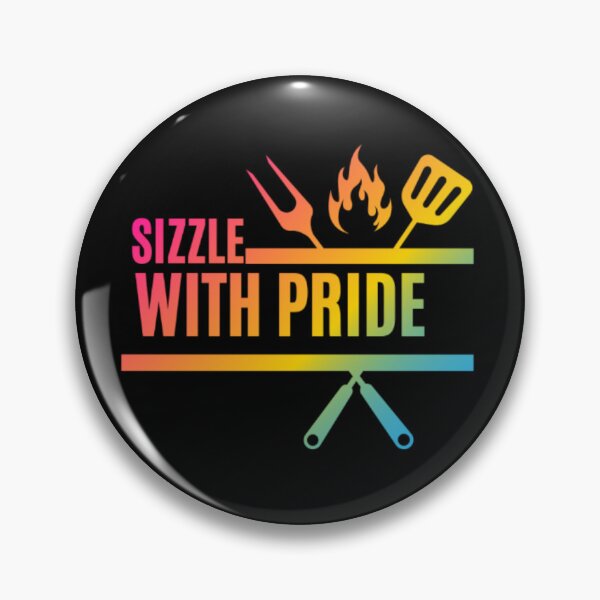 Item preview, Sizzle With Pride, Pansexual pride flag graphic, BBQ Rainbow Graphic, BBQ, Outdoors, Summer, Party, LGBTQ, BBQ Grill, BBQ Foodie, Funny BBQ Slogan, Funny, Humor, designed and sold by PrideBeProud.