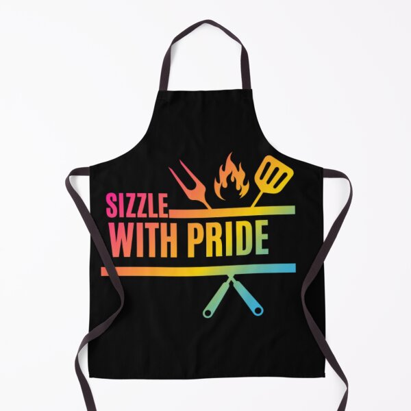 Item preview, Sizzle With Pride, Pansexual pride flag graphic, BBQ Rainbow Graphic, BBQ, Outdoors, Summer, Party, LGBTQ, BBQ Grill, BBQ Foodie, Funny BBQ Slogan, Funny, Humor, designed and sold by PrideBeProud.