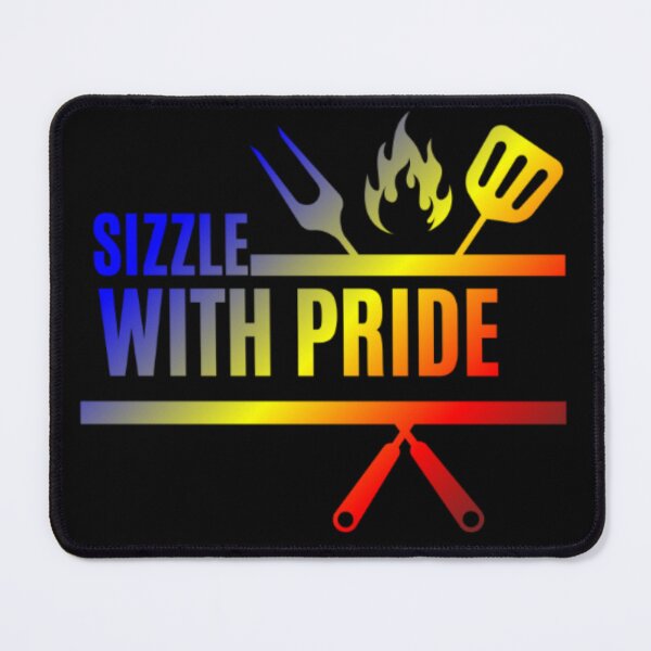 Item preview, Sizzle With Pride, Polyamory pride flag graphic, BBQ Rainbow Graphic, BBQ, Outdoors, Summer, Party, LGBTQ, BBQ Grill, BBQ Foodie, Funny BBQ Slogan, Funny, Humor, designed and sold by PrideBeProud.