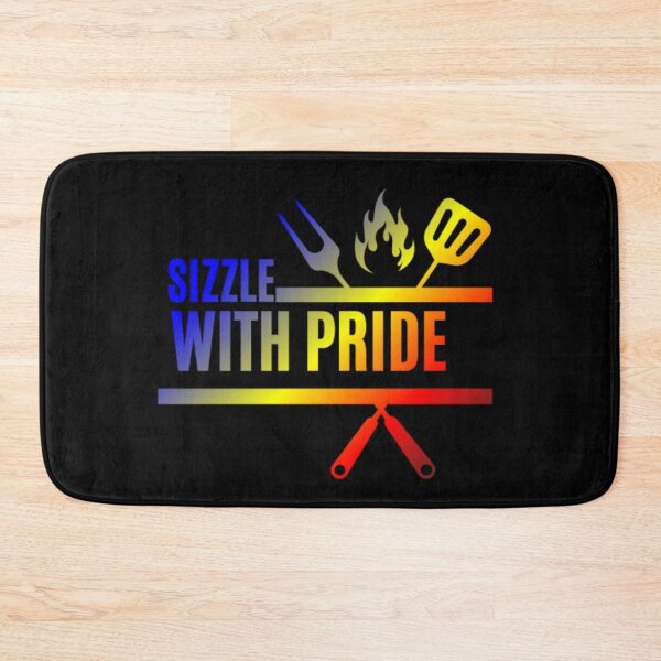 Item preview, Sizzle With Pride, Polyamory pride flag graphic, BBQ Rainbow Graphic, BBQ, Outdoors, Summer, Party, LGBTQ, BBQ Grill, BBQ Foodie, Funny BBQ Slogan, Funny, Humor, designed and sold by PrideBeProud.