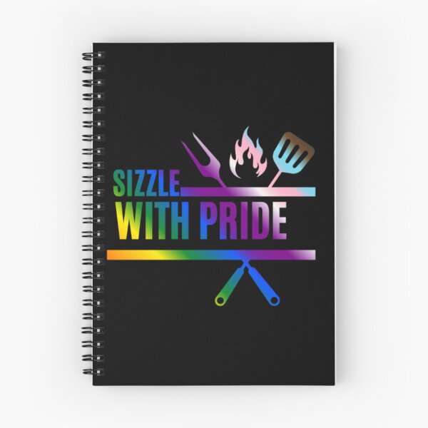 Item preview, Sizzle With Pride, Progress pride flag graphic, BBQ Rainbow Graphic, BBQ, Outdoors, Summer, Party, LGBTQ, BBQ Grill, BBQ Foodie, Funny BBQ Slogan, Funny, Humor, designed and sold by PrideBeProud.