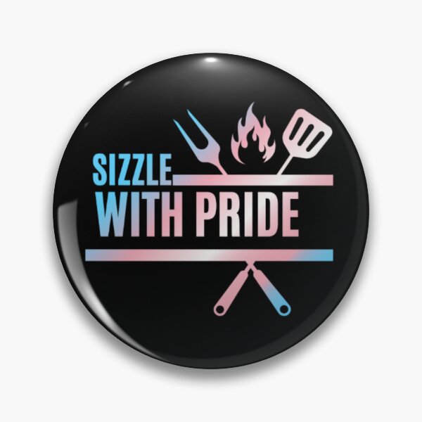 Item preview, Sizzle With Pride, Transexual pride flag graphic, BBQ Rainbow Graphic, BBQ, Outdoors, Summer, Party, LGBTQ, BBQ Grill, BBQ Foodie, Funny BBQ Slogan, Funny, Humor, designed and sold by PrideBeProud.