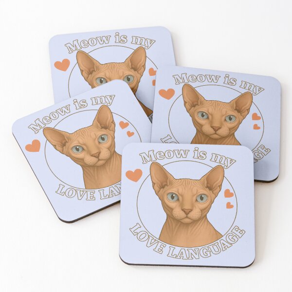 Item preview, Sphynx Cat Love Quote – Meow is My Love Language designed and sold by Inspired by CarMa.