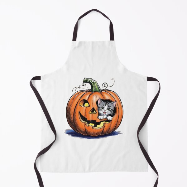 Item preview, Halloween Kitten in Pumpkin designed and sold by PinkiPop Studio.