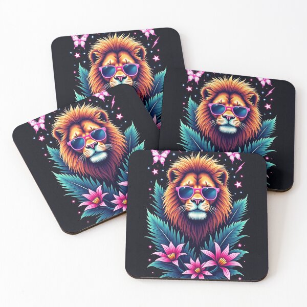 Item preview, Cool Lion in Neon Jungle designed and sold by 1R6V.