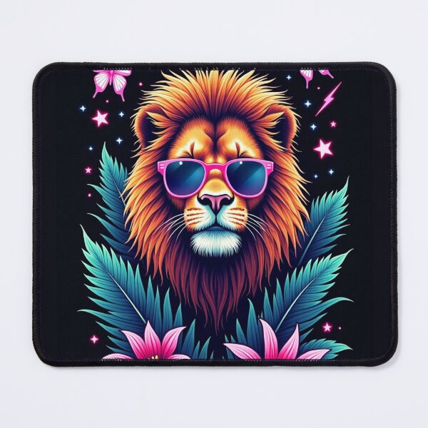Item preview, Cool Lion in Neon Jungle designed and sold by 1R6V.