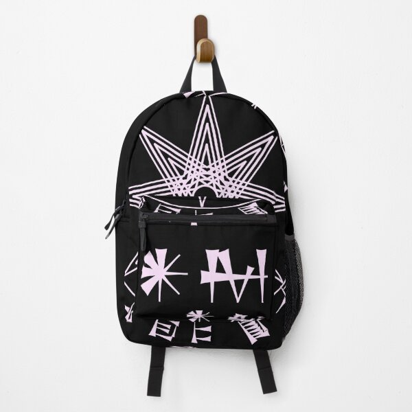Item preview, Inanna's (Ishtar) Star and Descent in Sumerian Cuneiform (light pink on black version) designed and sold by Ancestralis.