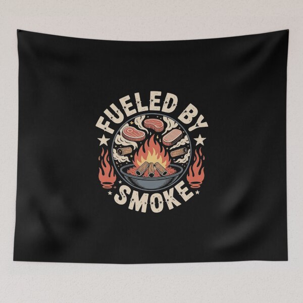 Item preview, Fueled by Smoke – BBQ Fire Pit Emblem for Grill Masters designed and sold by MagicWander.