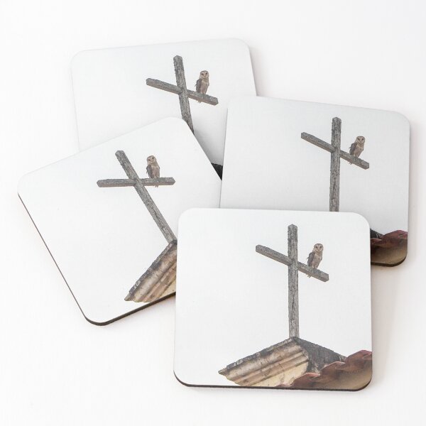 Item preview, owl on a church cross designed and sold by felipequeiroz.