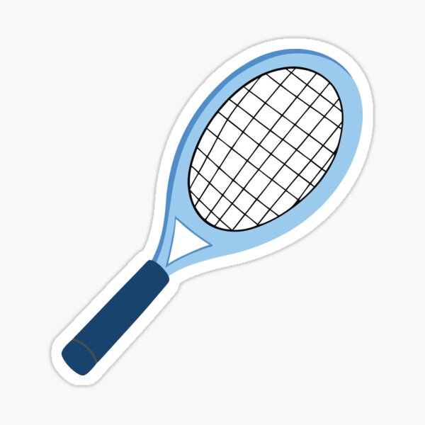 Item preview, A cartoon-style blue tennis racket designed and sold by charlypicazo.