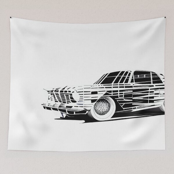 Item preview, Velocity Voids: Abstract Classic Car designed and sold by ShadowAndSlate.
