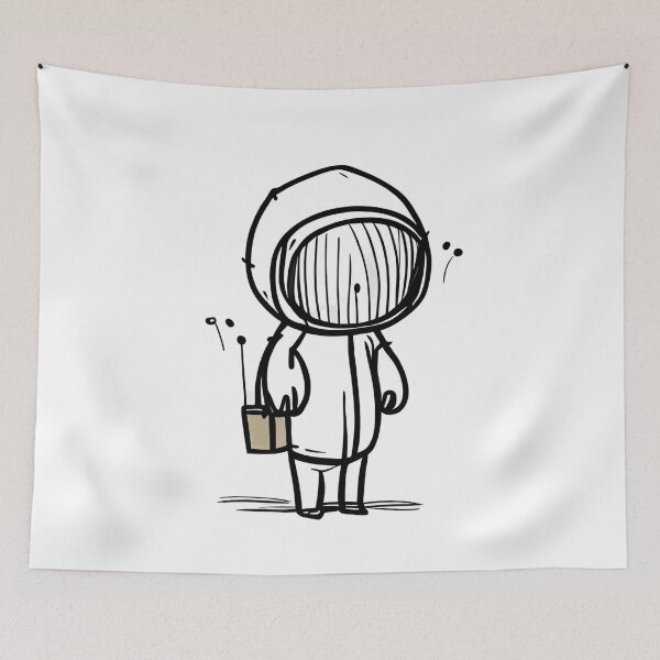 Item preview, Humble Guardian: Minimalist Beekeeper Art designed and sold by ShadowAndSlate.