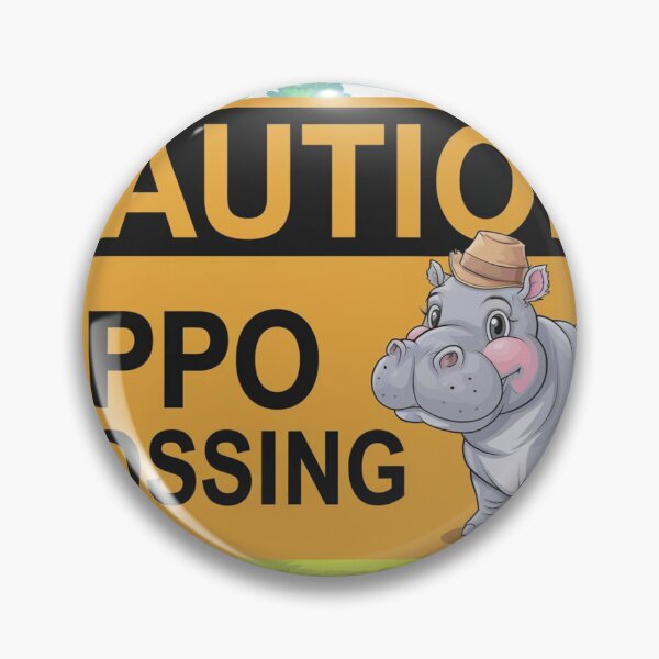 Item preview, Beware of the Hippo - Warning designed and sold by NeatThingLover.
