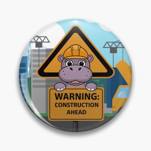 Item preview, Watch Out! Hippo Sign designed and sold by NeatThingLover.