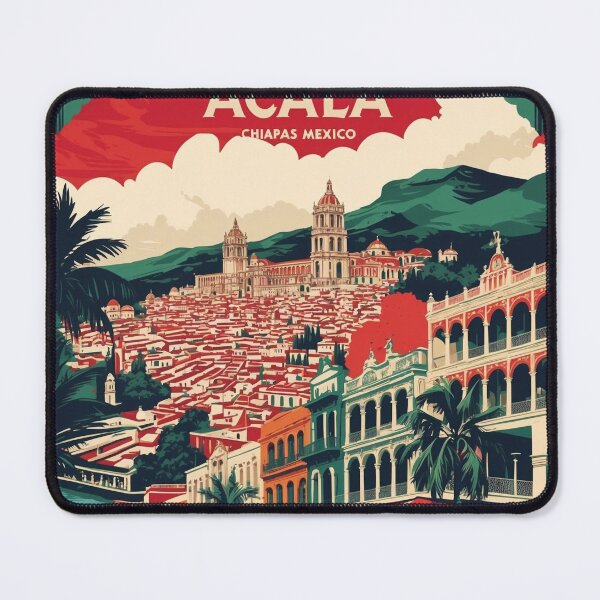 Item preview, Acala Chiapas Mexico 1950s Vintage Travel Tourism Map designed and sold by TravelersGems.