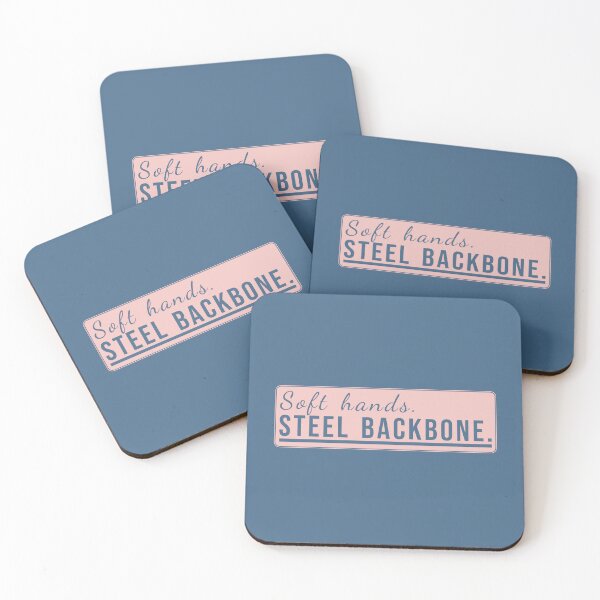 Item preview, Soft Hands Steel Backbone – Feminine Strength Quote Typography Design designed and sold by TheSassyNoble.