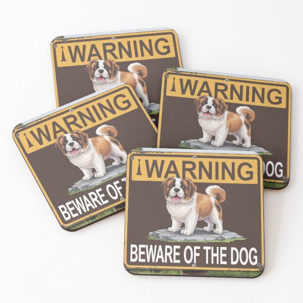 Item preview, Beware of the St Bernard - Warning designed and sold by NeatThingLover.