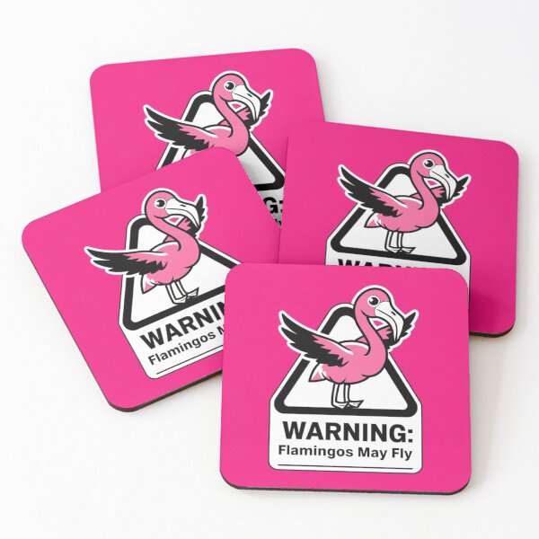 Item preview, Flamingo Warning Sign  designed and sold by NeatThingLover.