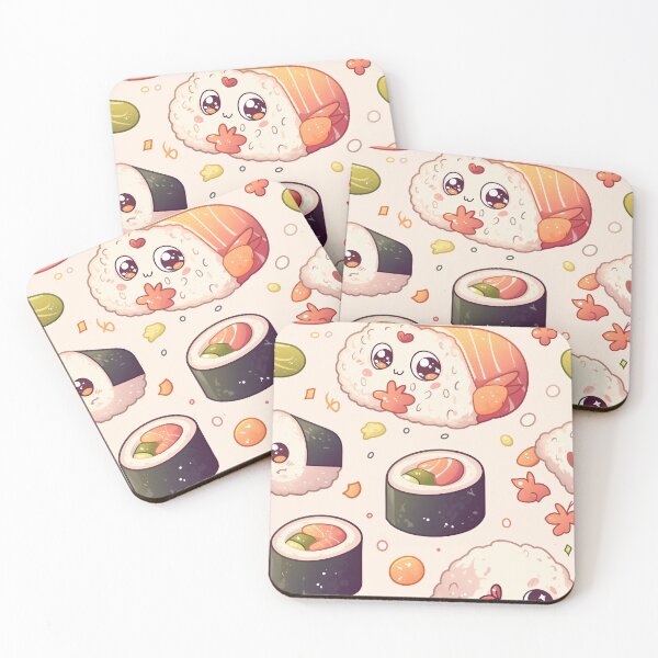 Item preview, Kawaii Sushi Pattern – Crispy Outside, Feelings Inside designed and sold by CaosCreativo-cr.