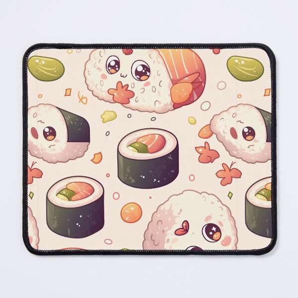 Item preview, Kawaii Sushi Pattern – Crispy Outside, Feelings Inside designed and sold by CaosCreativo-cr.
