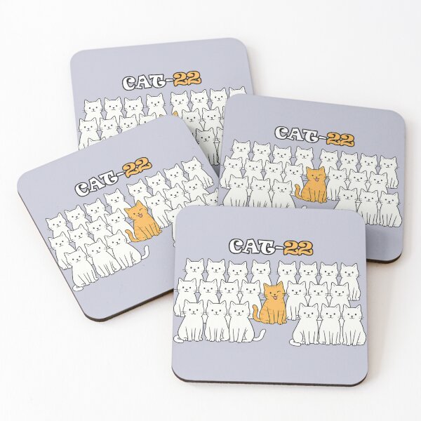 Item preview, Catch-22 / Cat-22 Pun Design – Funny Orange Cat Among the Crowd designed and sold by Inspired by CarMa.
