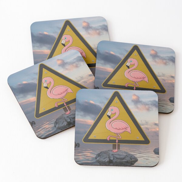 Item preview, Watch Out! Flamingo Sign designed and sold by NeatThingLover.