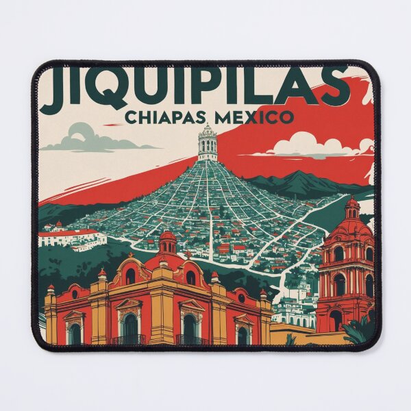 Item preview, Jiquipilas Chiapas Mexico 1950s Vintage Travel Tourism Map designed and sold by TravelersGems.
