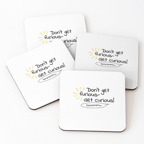 Item preview, Get curious, not furious - Anger Management - Think before you yell.  designed and sold by EveryDayDabble.