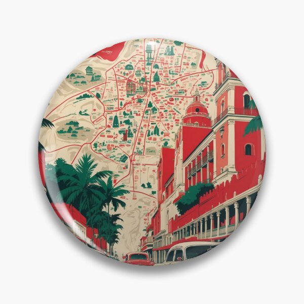 Item preview, Acala Chiapas Mexico 1950s Vintage Travel Tourism Map designed and sold by TravelersGems.