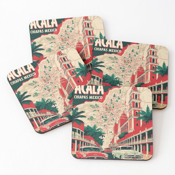 Item preview, Acala Chiapas Mexico 1950s Vintage Travel Tourism Map designed and sold by TravelersGems.