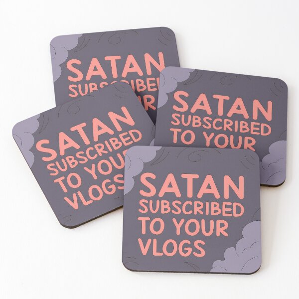 Item preview, "Satan Subscribed to Your Vlogs" Graphic designed and sold by ART ATTACK ZONE.