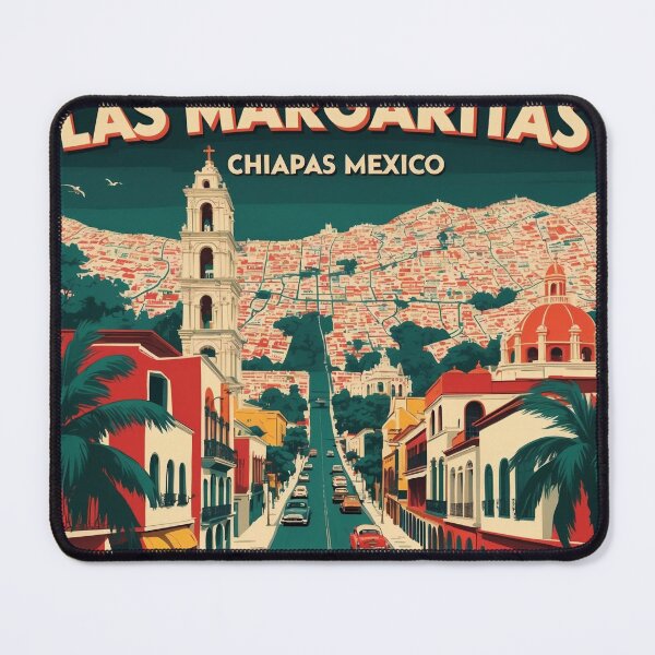 Item preview, Las Margaritas Chiapas Mexico 1950s Vintage Travel Tourism Map designed and sold by TravelersGems.