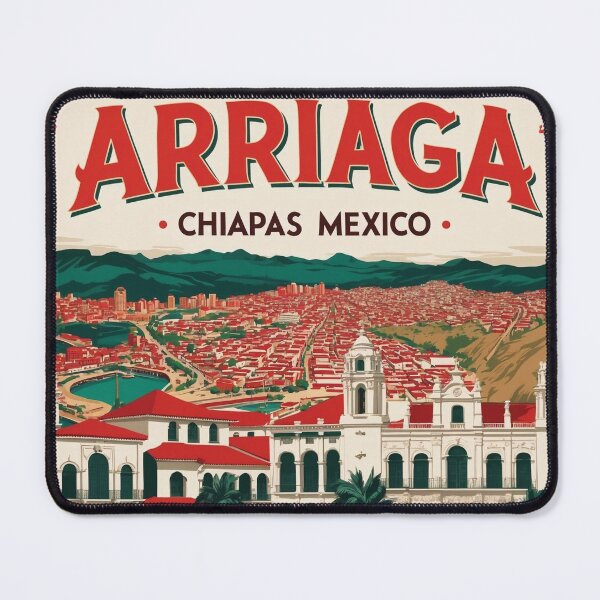 Item preview, Arriaga Chiapas Mexico 1950s Vintage Travel Tourism Map designed and sold by TravelersGems.