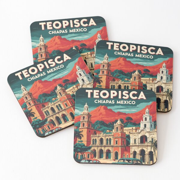 Item preview, Teopisca Chiapas Mexico 1950s Vintage Travel Tourism Map designed and sold by TravelersGems.