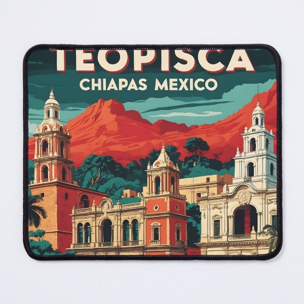 Item preview, Teopisca Chiapas Mexico 1950s Vintage Travel Tourism Map designed and sold by TravelersGems.