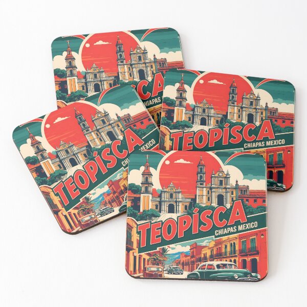 Item preview, Teopisca Chiapas Mexico 1950s Vintage Travel Tourism Map designed and sold by TravelersGems.