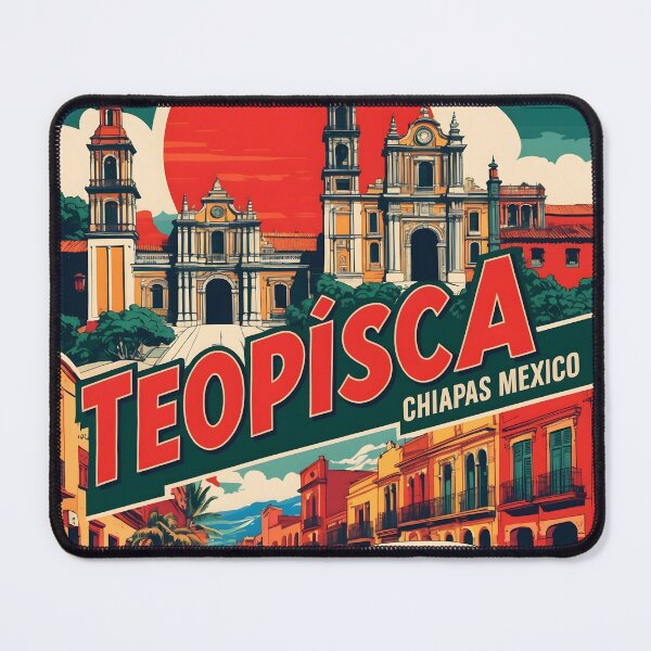 Item preview, Teopisca Chiapas Mexico 1950s Vintage Travel Tourism Map designed and sold by TravelersGems.