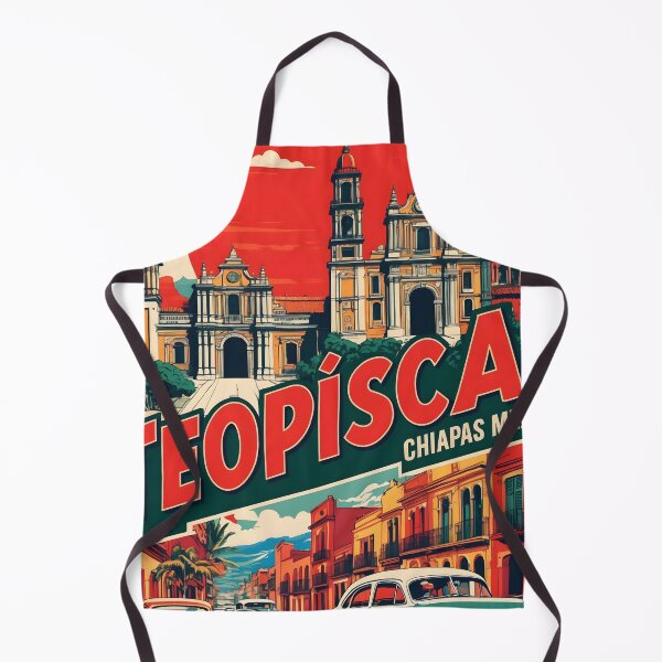 Item preview, Teopisca Chiapas Mexico 1950s Vintage Travel Tourism Map designed and sold by TravelersGems.