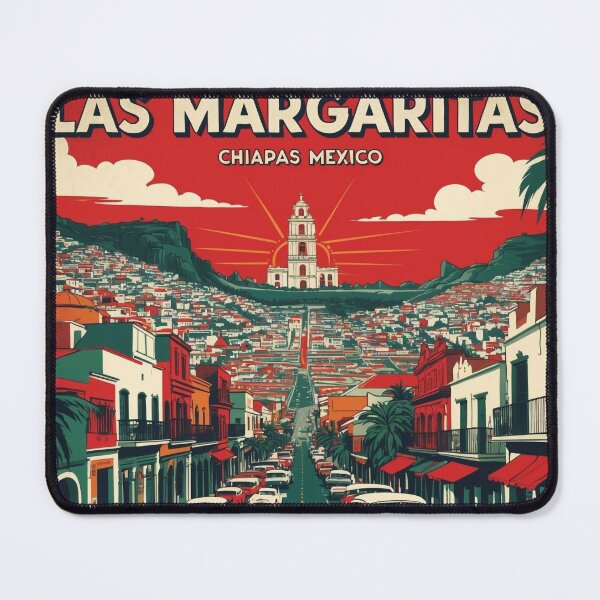 Item preview, Las Margaritas Chiapas Mexico 1950s Vintage Travel Tourism Map designed and sold by TravelersGems.