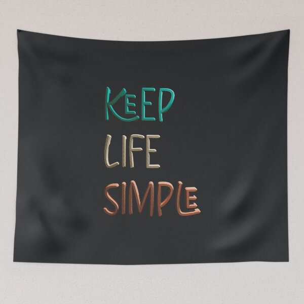 Item preview, Keep Life Simple 3D Typography Design designed and sold by trepiu.
