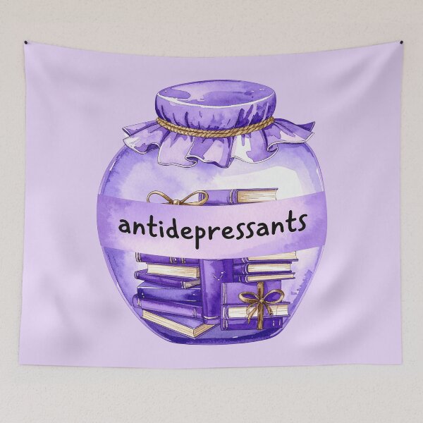Item preview, Books in a Jar Antidepressants: Book Antidepressants designed and sold by Wordsmith-Wear.