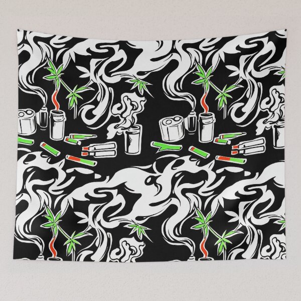 Item preview, Tattoo Weed Spiral — Contemporary Graphic Art designed and sold by HEADMADE-TV.