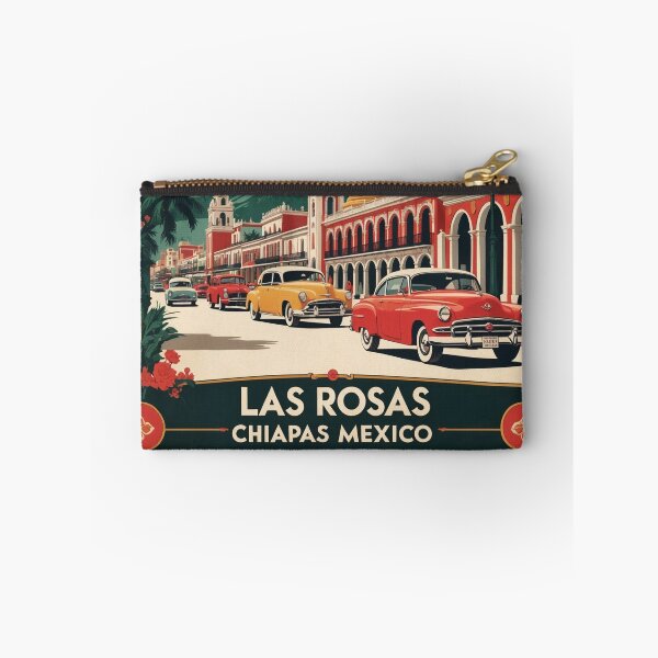 Item preview, Las Rosas Chiapas Mexico 1950s Vintage Travel Tourism Map designed and sold by TravelersGems.