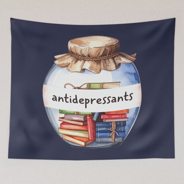 Item preview, Books in a Jar Antidepressants: Book Antidepressants designed and sold by Wordsmith-Wear.
